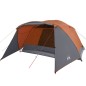 vidaXL Tienda de campaña 6 personas tafetán 190T gris y naranja