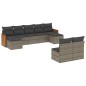 vidaXL Set de muebles de jardín 9 pzas y cojines ratán sintético gris vidaXL Set de muebles de jardín 9 pzas y cojines ratán sintético gris