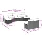 vidaXL Set de muebles de jardín 9 pzas y cojines ratán sintético gris vidaXL Set de muebles de jardín 9 pzas y cojines ratán sintético gris