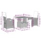 vidaXL Set comedor de jardín 3 pzas con cojines ratán sintético negro vidaXL Set comedor de jardín 3 pzas con cojines ratán sintético negro