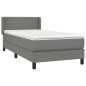 vidaXL Cama box spring con colchón tela gris oscuro 80x200 cm vidaXL Cama box spring con colchón tela gris oscuro 80x200 cm