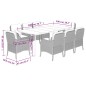 vidaXL Set comedor de jardín 9 pzas con cojines ratán sintético beige vidaXL Set comedor de jardín 9 pzas con cojines ratán sintético beige