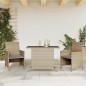 vidaXL Sillas y mesita de jardín 3 piezas ratán sintético cojín beige vidaXL Sillas y mesita de jardín 3 piezas ratán sintético cojín beige