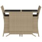 vidaXL Sillas y mesita de jardín 3 piezas ratán sintético cojín beige vidaXL Sillas y mesita de jardín 3 piezas ratán sintético cojín beige