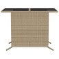 vidaXL Sillas y mesita de jardín 3 piezas ratán sintético cojín beige vidaXL Sillas y mesita de jardín 3 piezas ratán sintético cojín beige