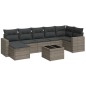 vidaXL Set de sofás de jardín 8 pzas y cojines ratán sintético gris vidaXL Set de sofás de jardín 8 pzas y cojines ratán sintético gris
