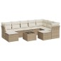 vidaXL Juego de sofás jardín con cojines beige 10 pzas ratán sintético vidaXL Juego de sofás jardín con cojines beige 10 pzas ratán sintético