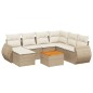 vidaXL Juego de sofás de jardín con cojines beige 8 pzas ratán PE vidaXL Juego de sofás de jardín con cojines beige 8 pzas ratán PE