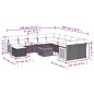 vidaXL Set de sofás de jardín 12 piezas cojines ratán sintético negro vidaXL Set de sofás de jardín 12 piezas cojines ratán sintético negro