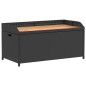 vidaXL Banco con almacenaje madera acacia ratán PE negro 100x50x52 cm vidaXL Banco con almacenaje madera acacia ratán PE negro 100x50x52 cm