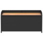 vidaXL Banco con almacenaje madera acacia ratán PE negro 100x50x52 cm vidaXL Banco con almacenaje madera acacia ratán PE negro 100x50x52 cm