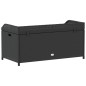 vidaXL Banco con almacenaje madera acacia ratán PE negro 100x50x52 cm vidaXL Banco con almacenaje madera acacia ratán PE negro 100x50x52 cm