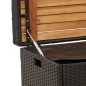 vidaXL Banco con almacenaje madera acacia ratán PE negro 100x50x52 cm vidaXL Banco con almacenaje madera acacia ratán PE negro 100x50x52 cm