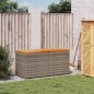 vidaXL Caja de almacenaje jardín madera acacia ratán gris 110x50x54 cm vidaXL Caja de almacenaje jardín madera acacia ratán gris 110x50x54 cm