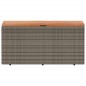 vidaXL Caja de almacenaje jardín madera acacia ratán gris 110x50x54 cm vidaXL Caja de almacenaje jardín madera acacia ratán gris 110x50x54 cm