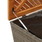 vidaXL Caja de almacenaje jardín madera acacia ratán gris 110x50x54 cm vidaXL Caja de almacenaje jardín madera acacia ratán gris 110x50x54 cm
