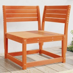 vidaXL Sofá esquinero jardín madera maciza pino marrón cera 73x73x78cm