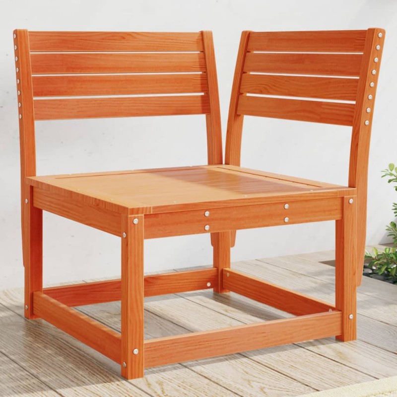 vidaXL Sofá esquinero jardín madera maciza pino marrón cera 73x73x78cm vidaXL Sofá esquinero jardín madera maciza pino marrón cera 73x73x78cm