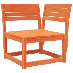 vidaXL Sofá esquinero jardín madera maciza pino marrón cera 73x73x78cm