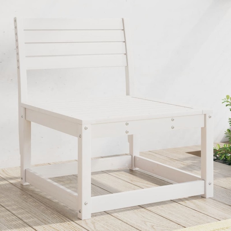 vidaXL Sofá de jardín madera maciza de pino blanco vidaXL Sofá de jardín madera maciza de pino blanco