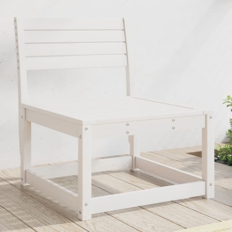 vidaXL Sofá de jardín madera maciza de pino blanco