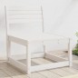 vidaXL Sofá de jardín madera maciza de pino blanco vidaXL Sofá de jardín madera maciza de pino blanco
