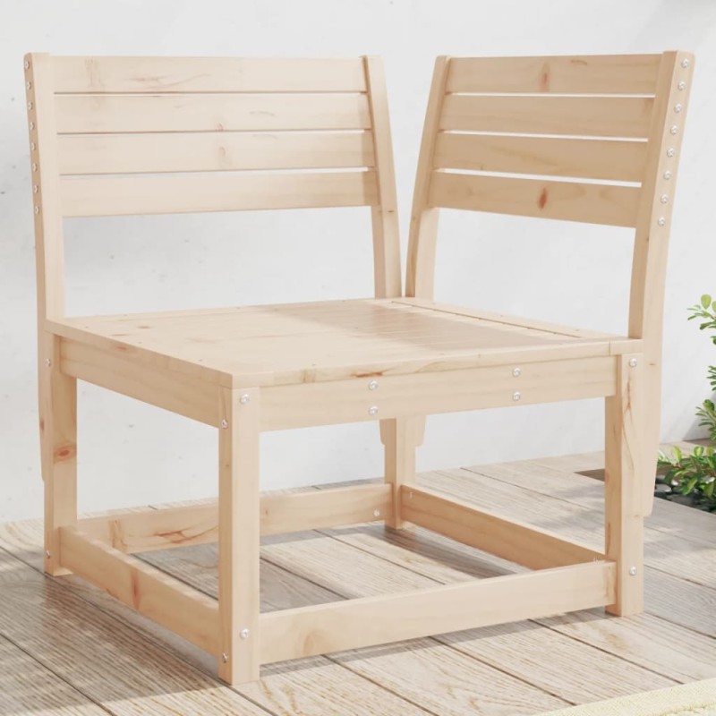 vidaXL Sofá esquinero de jardín madera maciza de pino 73x73x78 cm
