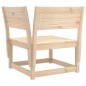 vidaXL Sofá esquinero de jardín madera maciza de pino 73x73x78 cm
