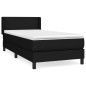 vidaXL Cama box spring con colchón tela negro 100x200 cm vidaXL Cama box spring con colchón tela negro 100x200 cm