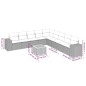 vidaXL Set de sofás de jardín 10 pzas cojines ratán sintético negro