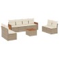 vidaXL Set de sofás de jardín 9 pzas con cojines ratán sintético beige vidaXL Set de sofás de jardín 9 pzas con cojines ratán sintético beige