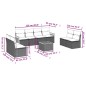 vidaXL Set de sofás de jardín 9 pzas con cojines ratán sintético beige vidaXL Set de sofás de jardín 9 pzas con cojines ratán sintético beige