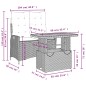 vidaXL Juego de comedor jardín 2 pzas con cojines ratán sintético gris vidaXL Juego de comedor jardín 2 pzas con cojines ratán sintético gris