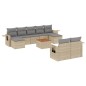 vidaXL Juego de sofás jardín con cojines beige 10 pzas ratán sintético vidaXL Juego de sofás jardín con cojines beige 10 pzas ratán sintético