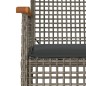 vidaXL Set comedor de jardín 5 piezas con cojines ratán sintético gris vidaXL Set comedor de jardín 5 piezas con cojines ratán sintético gris