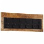 vidaXL Perchero de pared con 6 ganchos madera maciza de mango vidaXL Perchero de pared con 6 ganchos madera maciza de mango