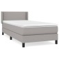 vidaXL Cama box spring con colchón tela gris claro 100x200 cm vidaXL Cama box spring con colchón tela gris claro 100x200 cm