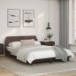 vidaXL Estructura de cama cabecero cuero sintético marrón 140x190 cm vidaXL Estructura de cama cabecero cuero sintético marrón 140x190 cm