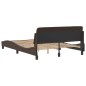 vidaXL Estructura de cama cabecero cuero sintético marrón 140x190 cm vidaXL Estructura de cama cabecero cuero sintético marrón 140x190 cm