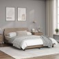 vidaXL Estructura de cama cabecero cuero sintético capuchino 140x190cm vidaXL Estructura de cama cabecero cuero sintético capuchino 140x190cm