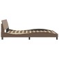 vidaXL Estructura de cama cabecero cuero sintético capuchino 140x190cm vidaXL Estructura de cama cabecero cuero sintético capuchino 140x190cm