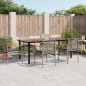 vidaXL Set comedor jardín 7 pzas y cojines ratán sintético gris vidaXL Set comedor jardín 7 pzas y cojines ratán sintético gris