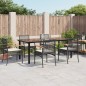 vidaXL Set de comedor de jardín 7 pzas y cojines ratán sintético negro vidaXL Set de comedor de jardín 7 pzas y cojines ratán sintético negro