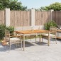 vidaXL Set de comedor jardín con cojines 4 pzas ratán sintético beige vidaXL Set de comedor jardín con cojines 4 pzas ratán sintético beige