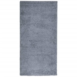 vidaXL Alfombra de pelo largo moderna azul 100x200 cm