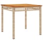 vidaXL Set comedor de jardín 5 pzas con cojines ratán sintético beige