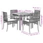 vidaXL Set comedor de jardín 5 pzas con cojines ratán sintético beige