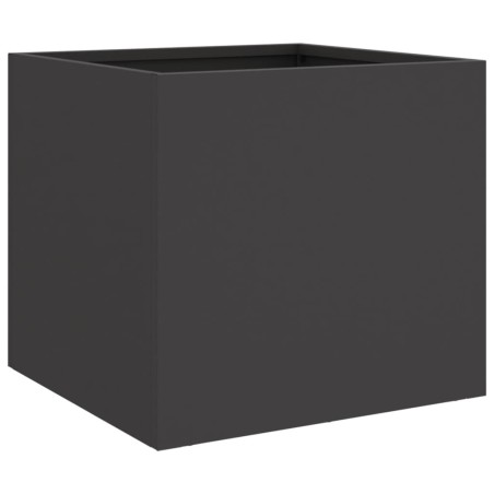 vidaXL Jardinera de acero laminado en frío negro 32x30x29 cm