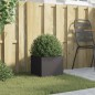 vidaXL Jardinera de acero laminado en frío negro 32x30x29 cm vidaXL Jardinera de acero laminado en frío negro 32x30x29 cm