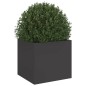 vidaXL Jardinera de acero laminado en frío negro 32x30x29 cm vidaXL Jardinera de acero laminado en frío negro 32x30x29 cm